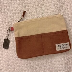 Standard Issue Cream and Brown Toiletry Bag